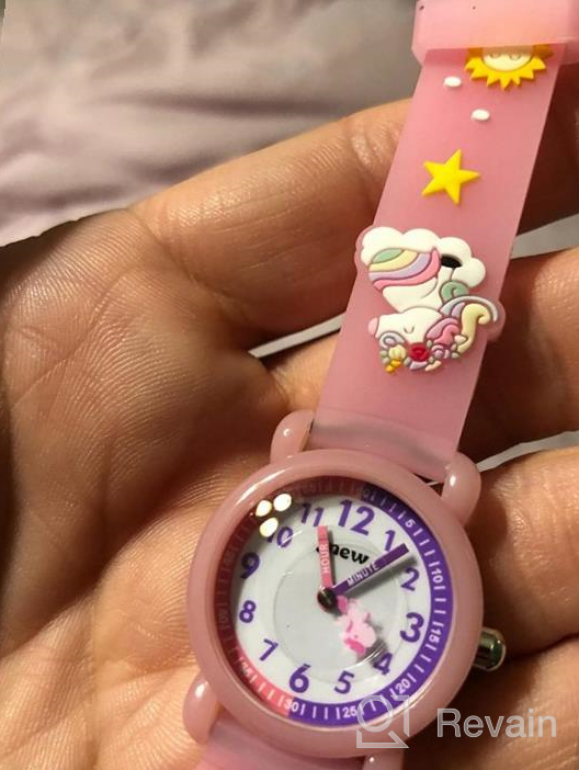 img 1 attached to Waterproof Unicorn Silicone Kids Watch - 3D 🦄 Cartoon Design for Girls Aged 3-10, Ideal Toddler Gift review by Michelle Pierce