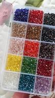img 1 attached to 3000Pcs FANGZHIDI AB Colorful Glass Bicone Beads - Perfect For Bracelet Making, Suncatcher Jewelry, And Handmade Crafts. Assorted In 15 Vibrant Colors - Beading Supplies review by Elizabeth Morales