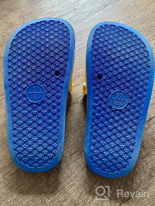 img 1 attached to 🦖 2013 Toddler Dinosaur Yellow Anti-Skid Slippers - Size 16 Boys' Sandals review by Ricky Snyder