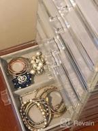 img 1 attached to Misaya Large Acrylic Earring Jewelry Organizer With 4 Drawers - Perfect Birthday & Christmas Gift! review by Dylan Baldwin
