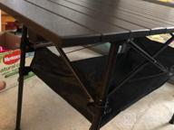 img 1 attached to LEADALLWAY 47x22 Folding Camping Table with Spacious Storage and Portable Carrying Bags review by Jose Morrison