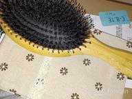 img 1 attached to BESTOOL Boar Bristle And Nylon Hair Brush - Ultimate Haircare Solution For Women, Men, And Kids: Wet/Dry Detangling, Smoothing, And Massaging; Enhances Hair Shine And Health Every Day review by Arunprasath Elliott