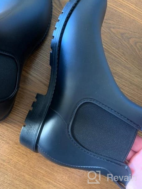 img 1 attached to 🌧️ Stay Dry and Stylish with babaka Women's Waterproof Ankle Rain Boots - Anti-Slip Chelsea Booties review by Luis Shreibman