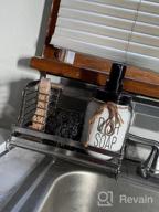 img 1 attached to Stainless Steel Rustproof Kitchen Sink Organizer Caddy With Drain Pan Tray For Sponge Scrubber Brush Dishrag And Dishcloth Holder Rack - ODesign review by Jim Polacek
