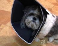 img 1 attached to Water-Resistant Soft UFO Pet Recovery Collar For Small And Medium Dogs And Cats After Surgery - Safe Alternative Cone With Adjustable Neck Donut In Navy (Small) review by Roderick Reynolds