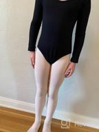 img 1 attached to MOLLDAN Crisscross Sleeve Leotards 2QT5028, Size 20 for Girls' Active Wear review by Larry Allen