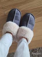 img 1 attached to Stay Cozy All Winter With WATMAID Women'S Memory Foam Fluffy House Slippers review by Matthew Frandsen