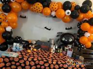 img 1 attached to Halloween Balloon Arch Garland Kit - 119 Pack Black Orange Confetti Balloons With Mylar Spider Balloon For Kids Theme Party Decorations Background Classroom Supplies. review by Bob Boan