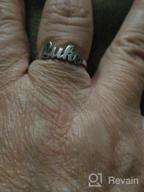 img 1 attached to Woman'S Custom Name Ring: Personalize With 1-3 Children'S Names, Dainty Sterling Silver Statement Jewelry For Mother'S Day, Birthday, Or Anniversary Gifts review by John Clarey