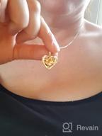 img 1 attached to Soulmeet Sunflower Locket Necklace - Heart Shape With Picture Holder, Customizable Sterling Silver/Gold Jewelry For Personalization, Keep Your Loved Ones Close review by Matt Eason