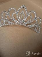 img 1 attached to Silver Crystal Tiara Crown Headband For Women And Girls - Elegant Princess Crown With Combs Pin For Bridal Weddings, Proms, Birthdays, And Parties - Bseash Mini 4.4 review by Brandon Teitel