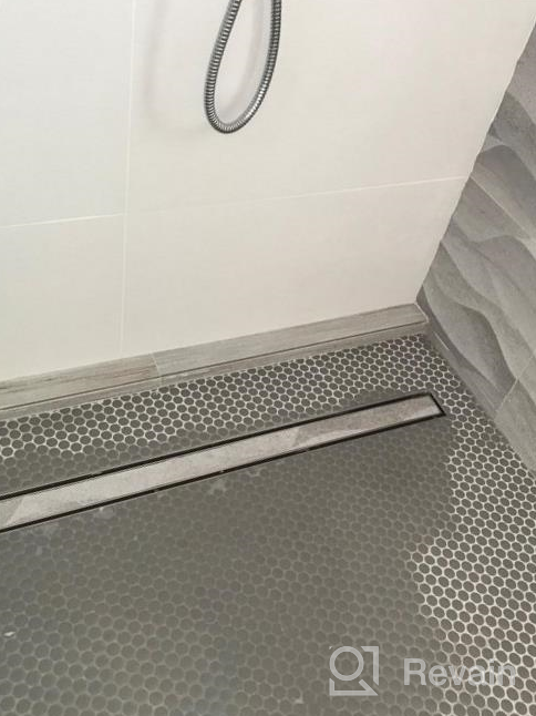 img 1 attached to Neodrain 54-Inch Linear Shower Drain With Tile Insert Grate, Brushed 304 Stainless Steel Rectangle Floor Drain Manufacturer With Leveling Feet And Hair Strainer review by Efraine Cruise