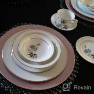 img 1 attached to Set Of 6 Gold Beaded Round Charger Plates For Dinner, Elegant Plastic Plate Chargers For Table Settings, Weddings - MAONAME 13 review by Daniel Evans