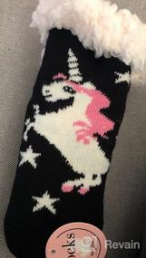 img 6 attached to Теплые носки-тапочки с флисовой подкладкой для девочек и мальчиков - мягкие, уютные и идеально подходят для зимы - идеальные рождественские чулки для детей и малышей.