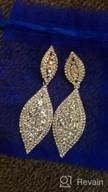 img 1 attached to Sparkling Elegance: Flyonce Women'S Rhinestone Crystal 2 Leaf Chandelier Earrings For Weddings And Special Occasions review by Cynthia Cooper