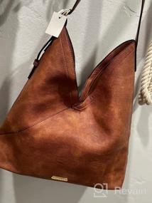 img 6 attached to Стильные и вместительные сумки-хобо для женщин - дизайнерские сумки, сумки и модные сумки через плечо из веганской кожи от CLUCI