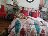 img 1 attached to Nanko Boho Textured Embroidery Duvet Cover Set - Queen Size With Soft Geometric Jacquard Quilt Cover review by Richard Counts