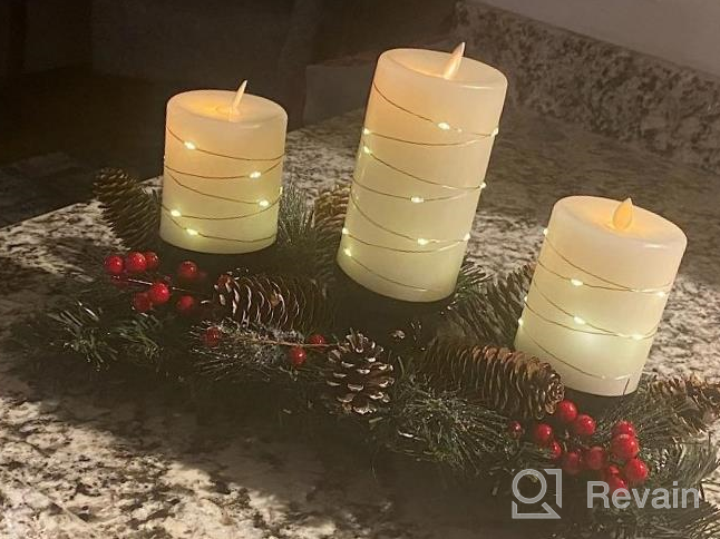 img 1 attached to Christmas Decoration Wreath Candle Ring For Table Centerpiece, 6 Pcs Small Wreaths With Pine Cone, Berry, Perfect For Outdoor Wedding Party Indoor Holiday Home Xmas Table Decor Gift review by Jaime White