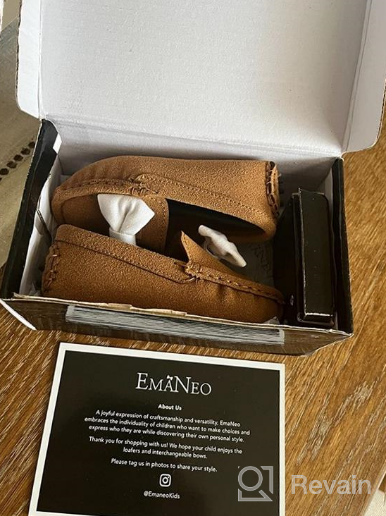 img 1 attached to EmaNeo Loafers Moccasins Toddler Numeric_1 Boys' Shoes review by Chris Reddick