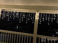 img 1 attached to 33Ft LED Christmas Curtain Lights With 400 LEDs, 8 Modes And Remote Control - Perfect For Xmas Decoration, Bedroom, Party, Wedding, Patio, And Home Wall Decor review by Scott Larson