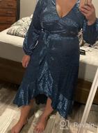 img 1 attached to Stay Chic And Comfortable In Miessial'S Women'S Polka Dot Long Beach Wrap Dress review by Adam Alvarez