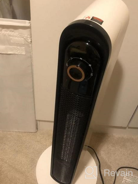 img 1 attached to 1500W PTC Ceramic Electric Space Heater With 60° Oscillating Tower Fan, Thermostat & Overheat/Tip-Over Protection For Office Home Bathroom Large Room Indoor Use (32 Inch) review by Kenny Stephens