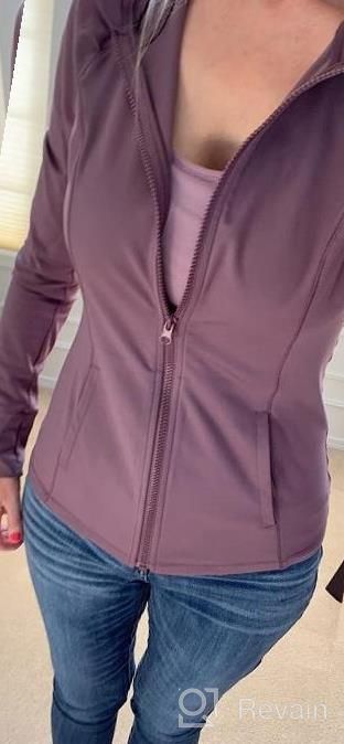 img 1 attached to Stay Comfortable And Stylish During Workouts With Yogalicious Full-Zip Hooded Jacket review by Missy Yang