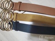 img 1 attached to XZQTIVE Women'S 3-Pack Faux Leather Belts With Double Circle Buckle, Perfect For Jeans And Pants review by Marvin Nadeau