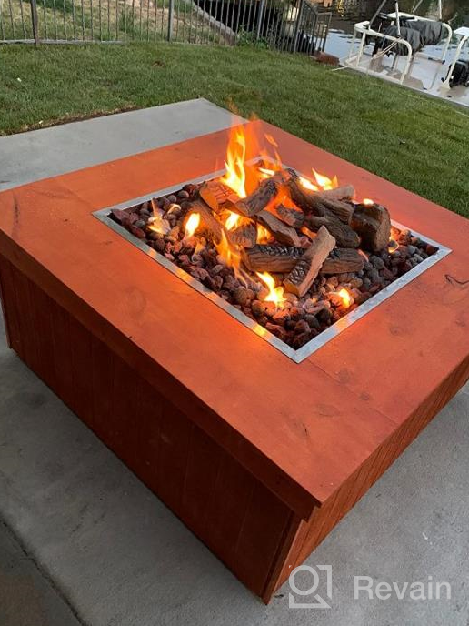 img 1 attached to 18-Inch Onlyfire Stainless Steel Square Fire Pit Flat Pan Burner Ring Assembly review by Andrea Robinson