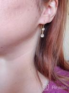 img 1 attached to 925 Silver SWAROVSKI Crystals Long Tassel Threader Dangle Drop Earrings in White by AllenCOCO review by Jessica Boucher