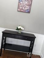 img 1 attached to Narrow Black Console Table With Drawers - Ideal For Entryway Or Sofa Area - ChooChoo Oxford Design review by Jason Tinnen