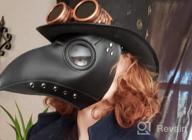 img 1 attached to Steampunk Plague Doctor Mask - Authentic PU Leather Gothic Cosplay With Long Nose Bird Beak review by Joe Unruh