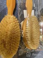 img 1 attached to Rejuvenate Skin With Dry Brushing - 100% Natural Boar Bristles & Detachable Handle For Shower Back Scrubbing And Lymphatic Drainage To Reduce Cellulite. review by Justin Kautzman