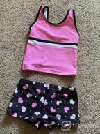 img 1 attached to Adorable Two Piece Tankini Swimsuit With Boyshort For Little Girls By Cadocado review by Sarah Clark