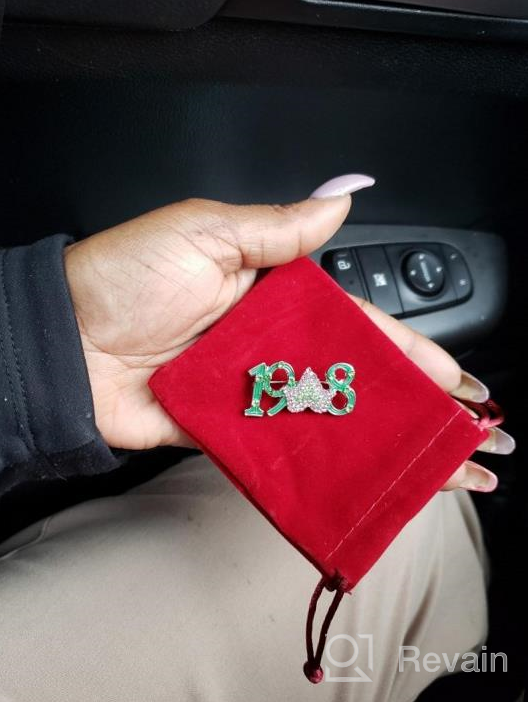 img 1 attached to 🎓 CENWA Sorority Graduation Gifts: Pink and Green Pin - The Perfect Keepsake for Sorority Graduates review by Joshua Wheeler