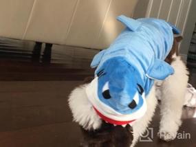 img 8 attached to Mogoko Funny Dog Cat Shark Costumes, Pet Halloween Christmas Cosplay Dress, Очаровательный костюм серой акулы Pet, Толстовка с капюшоном из флиса с животными, Теплая одежда (размер XL)