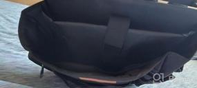 img 6 attached to Черный органайзер для автомобильного сиденья с отделением для ноутбука и плечевым ремнем - обновленный мягкий органайзер для файлов на переднем сиденье с крышкой, боковыми ремнями и офисной сумкой для пассажирского сиденья от SURDOCA