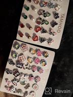 img 1 attached to 30/33 Pairs Hypoallergenic Stud Earrings for Girls with Sensitive Ears – Stainless Steel Post, Assorted Styles and Vibrant Colors Earring Set review by Amy Miller