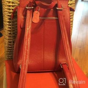 img 6 attached to Genuine Leather Backpack Women'S Designer Daypack Anti Theft Shoulder Bag Black-R