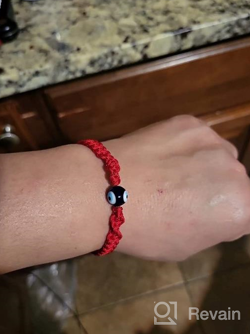 img 1 attached to 💫 Tarsus Adjustable Bracelet - Big Evil Eye Kabbalah Red String Amulet Nazar for Family, Couples, Best Friends - Women, Men, Girls review by Tony Meyer