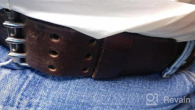 img 1 attached to Genuine Leather Western Style X-Laced Belts: The Perfect Casual Men's Accessory review by Drew Beckett