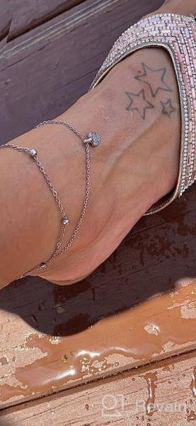 img 1 attached to Silver Layered Ankle Chain Foot Jewelry - Edary Beach Vintage Anklets For Women & Girls review by Mark Holloway