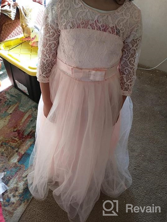 img 1 attached to NNJXD Girls Princess Pageant Dress for Prom, Ball Gowns, Wedding Party, and Flower Girl Dresses review by Kristen Smith