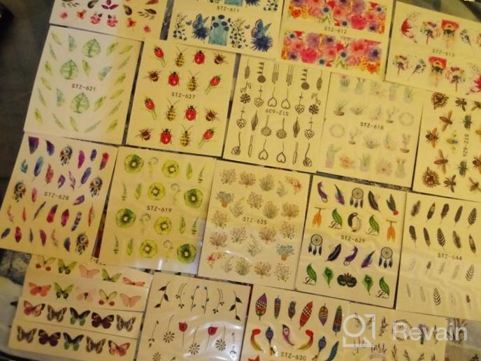img 1 attached to Colorful Nail Art Stickers With Dream Catcher, Feather, And Butterfly Designs - 18 Water Transfer Decals For DIY Nail Decorations, From MissBabe review by Ben Jacobson