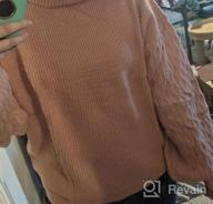 img 1 attached to Miessial Women'S Elegant Crew Neck Lantern Sleeve Knit Jumper Pullover Top review by Dean Gomatham