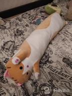 img 1 attached to 🐱 Cute Plush Cat Doll - Soft Stuffed Cartoon Cat Pillow for Girlfriend - Long Throw Pillow Gift review by Ha Joon ᠌