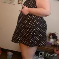 img 1 attached to Plus Size Swimdress: DANIFY Women'S Polka Dot Retro Skirted Cover Up review by Tim Woods