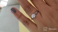 img 1 attached to Kobelli Cushion-Cut Moissanite Solitaire Engagement Ring 1 1/10 Carat 14K White Gold review by Anthony Wiley