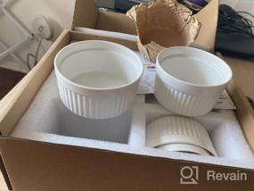 img 7 attached to 12-Pack of White Porcelain Souffle Dish Ramekins for Baking - 6 oz x 6, 8 oz x 6 -Bakeware Set for Creme Brulee, Puddings, Custard, Ice Cream, Lava Cake, Snacks - Baking Cups Ideal for Desserts
