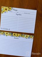 картинка 1 прикреплена к отзыву Jumbo XL Sunflower Recipe Cards (50 Pack) - 5X7 Inch From The Kitchen Of For Weddings, Baby Shower, Bridal Shower - Made In USA от Justin Spence